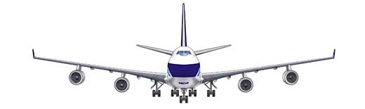 ボーイング747-400F 正面